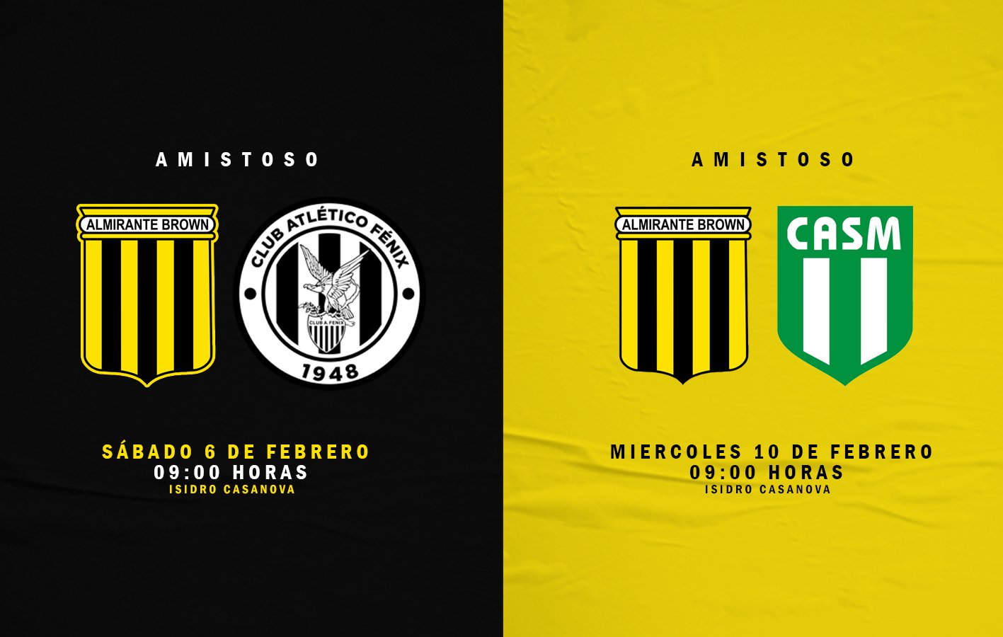 Almirante Brown Amistosos Pretemporada