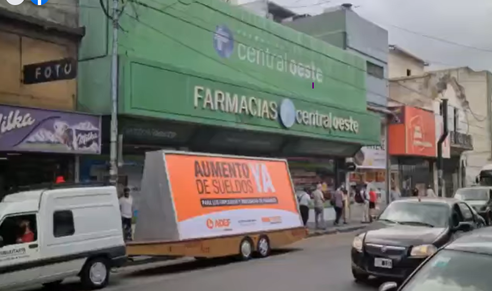 ADEF : MOVILIZACIONES EN RAMOS MEJIA DE EMPLEADOS DE FARMACIAS