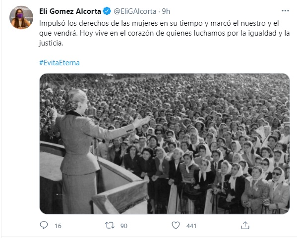102 años Eva Perón