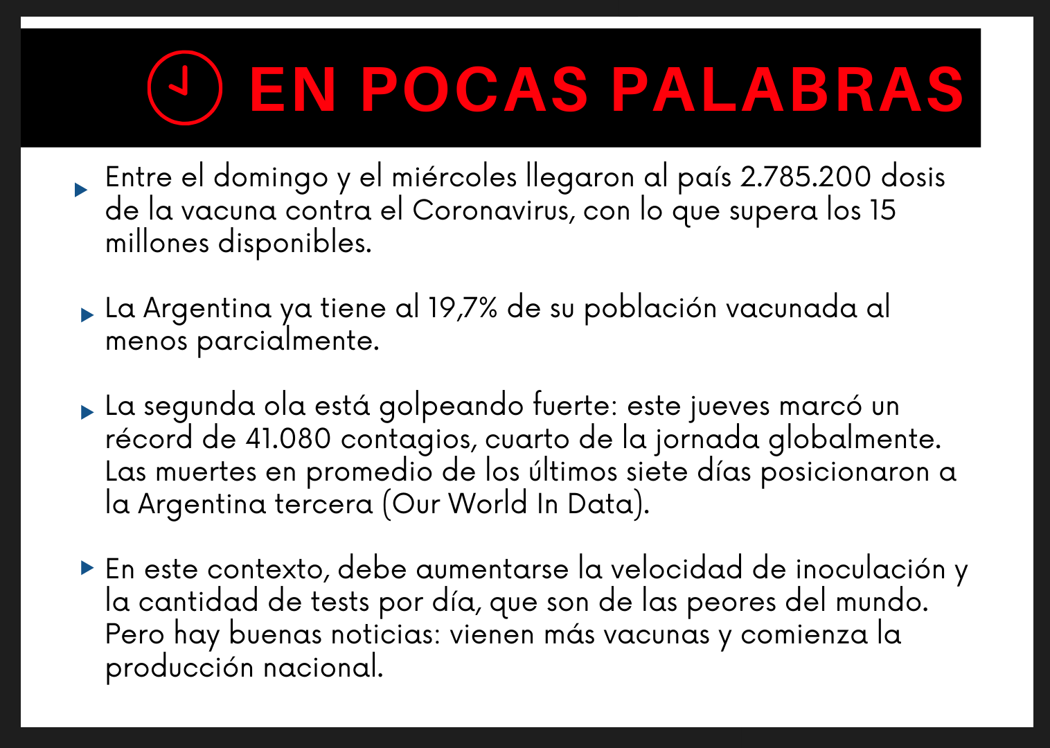 Vacunación en Argentina