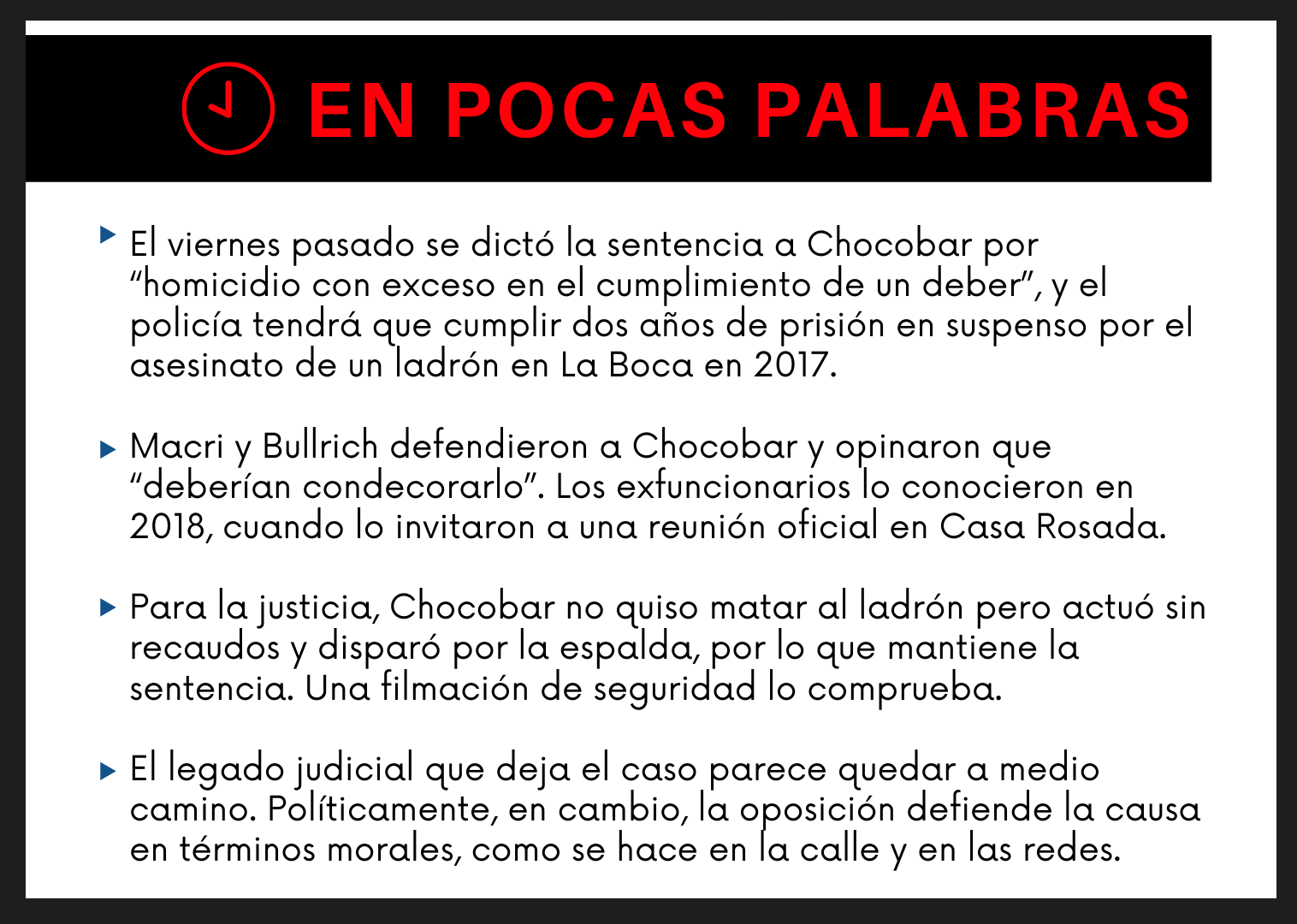 Sentencia a Chocobar