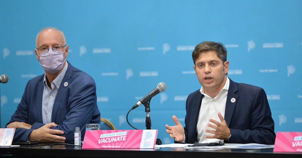 Axel Kicillof anunció la vacunación libre para mayores de 45 años