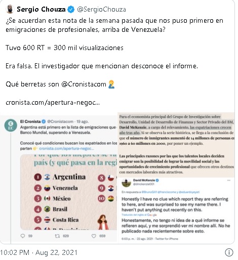 Fake news PASO