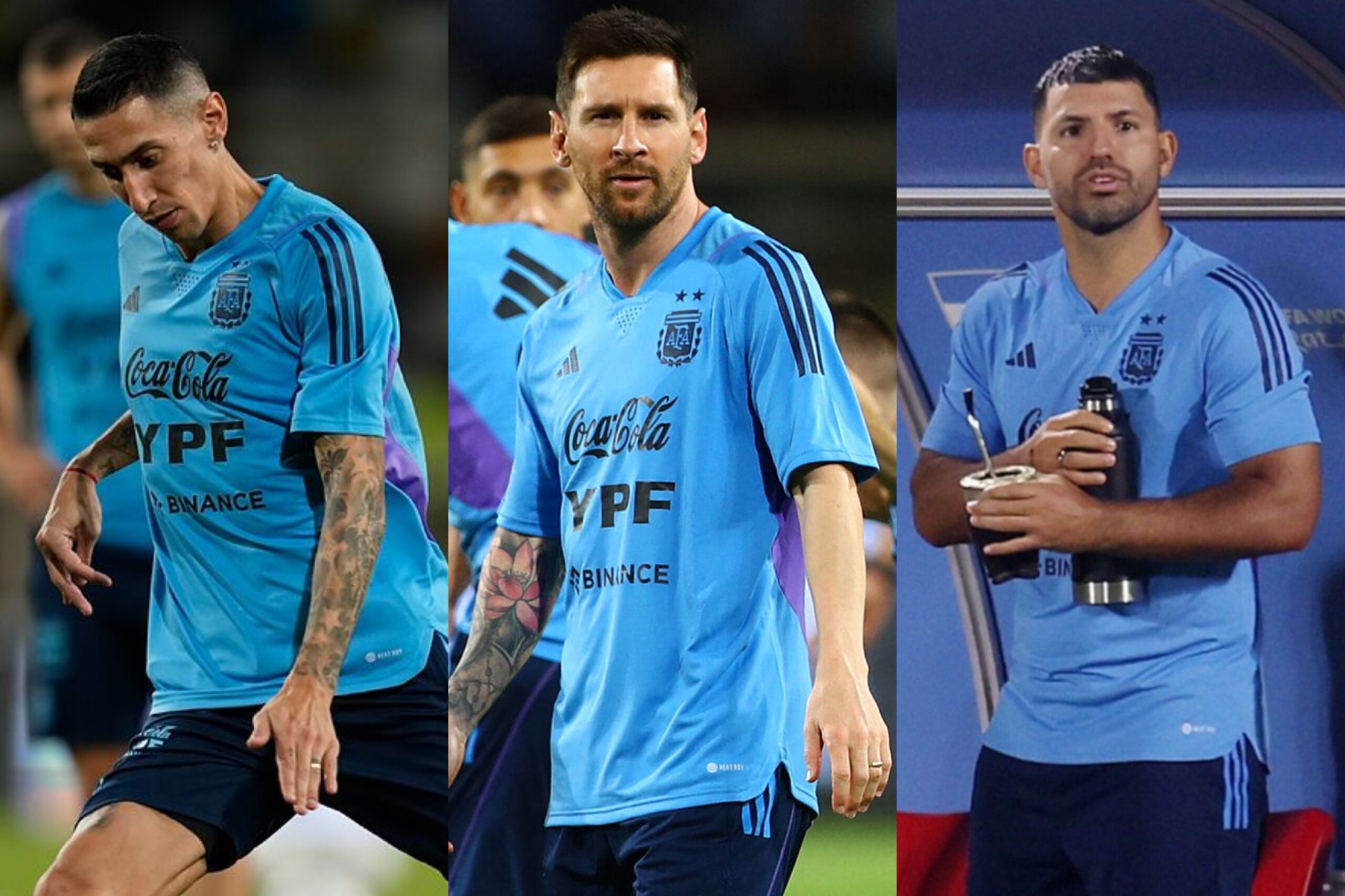 Argentina, rumbo a la final: Messi en el gimnasio, Di María a la par y el “Kun” Agüero como un jugador más