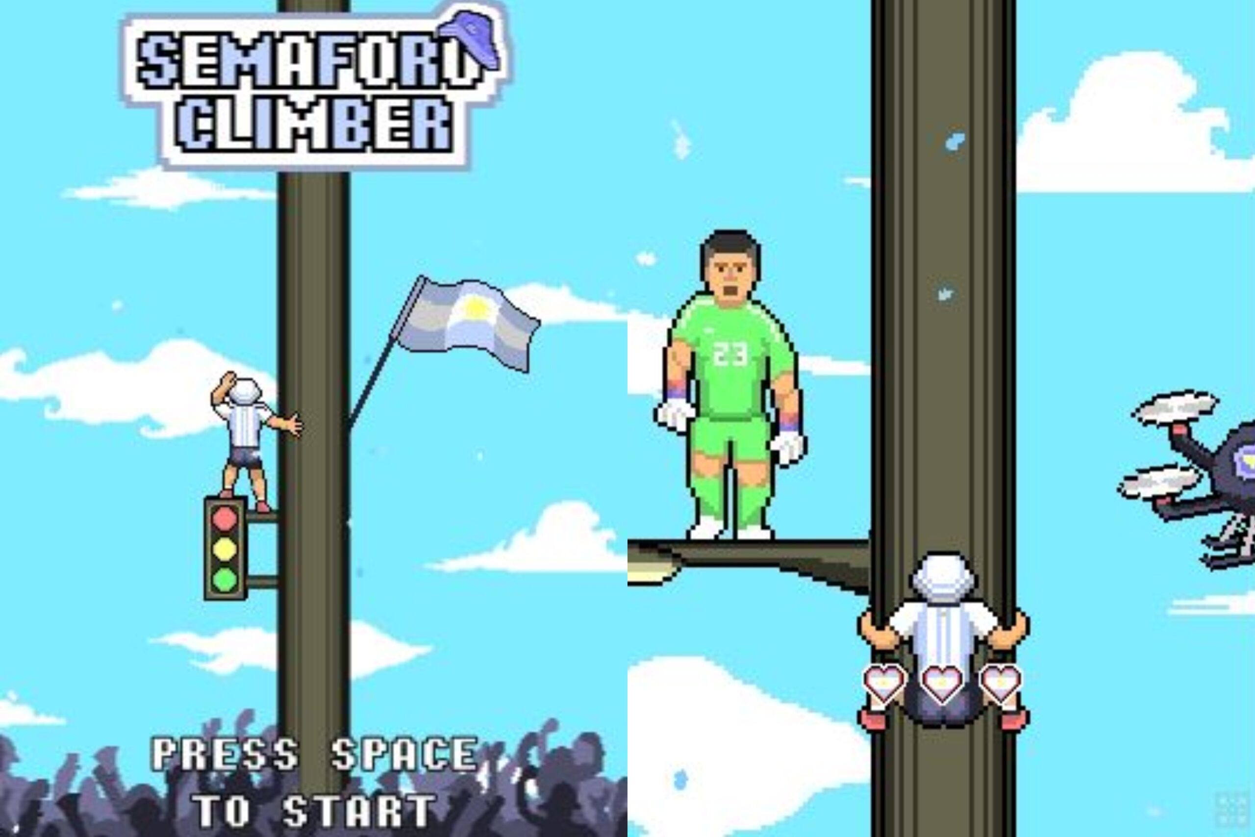 “Semáforo Climber”: El videojuego para festejar el triunfo de la Selección Argentina en el Mundial