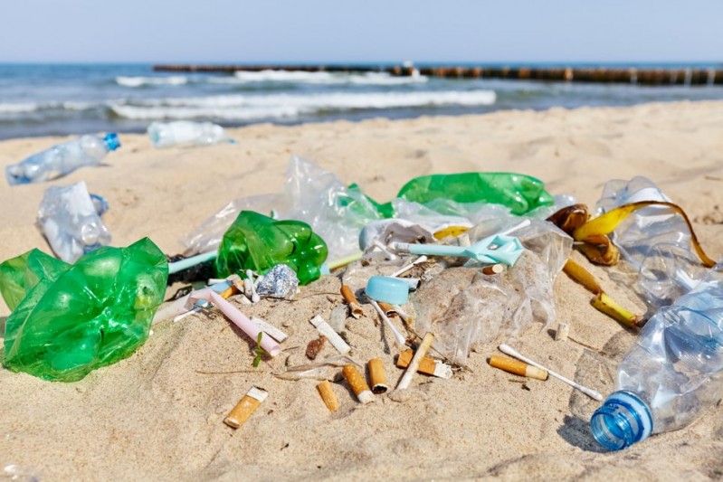 Playa Residuos Plástico