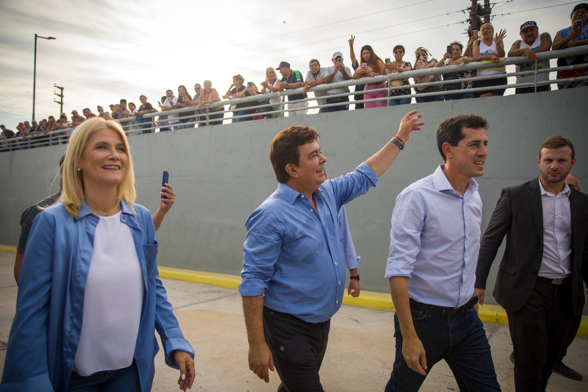 Laferrere: “Wado” de Pedro recorrió obras de la Línea Belgrano Sur junto a Espinoza y Magario