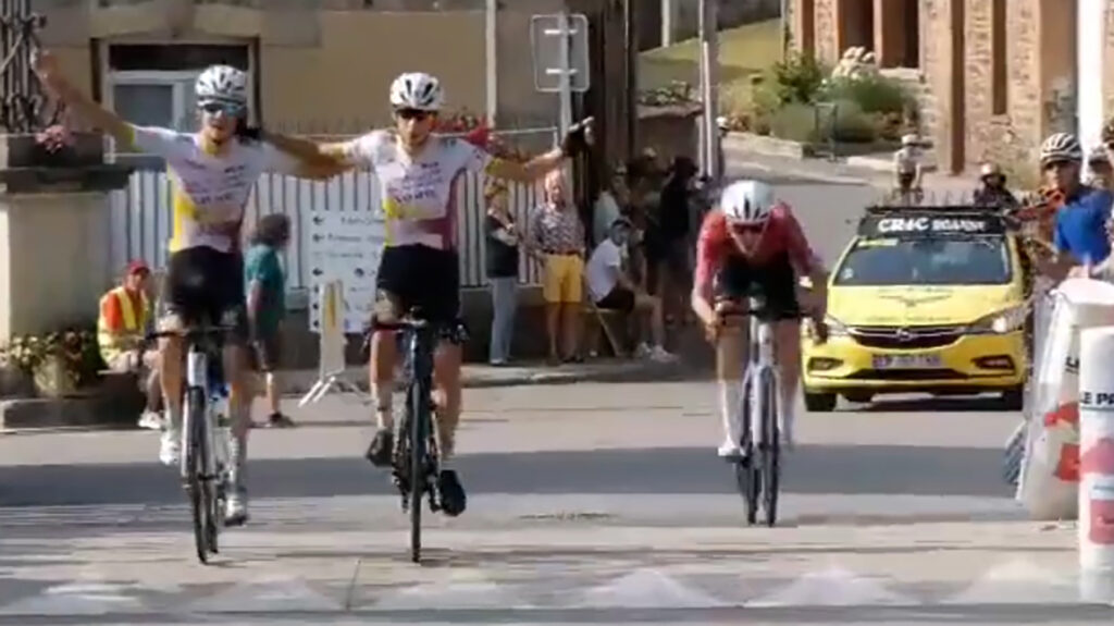 Ciclistas Francia Festejo Segundos