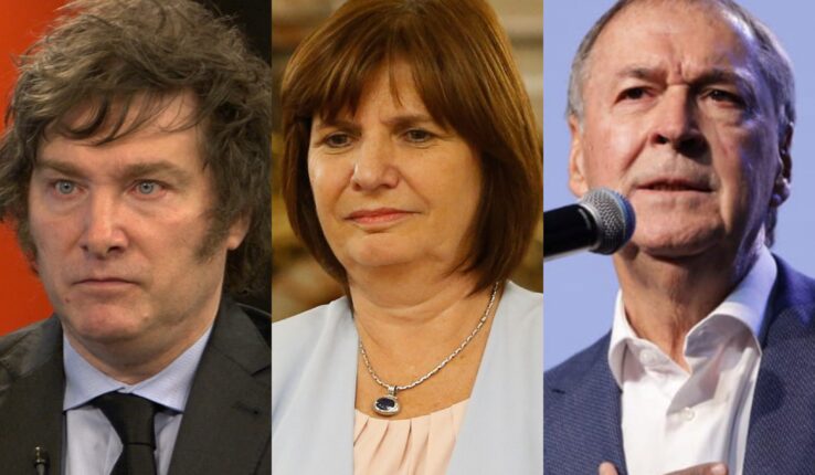 Milei Bullrich Schiaretti Espert JxC