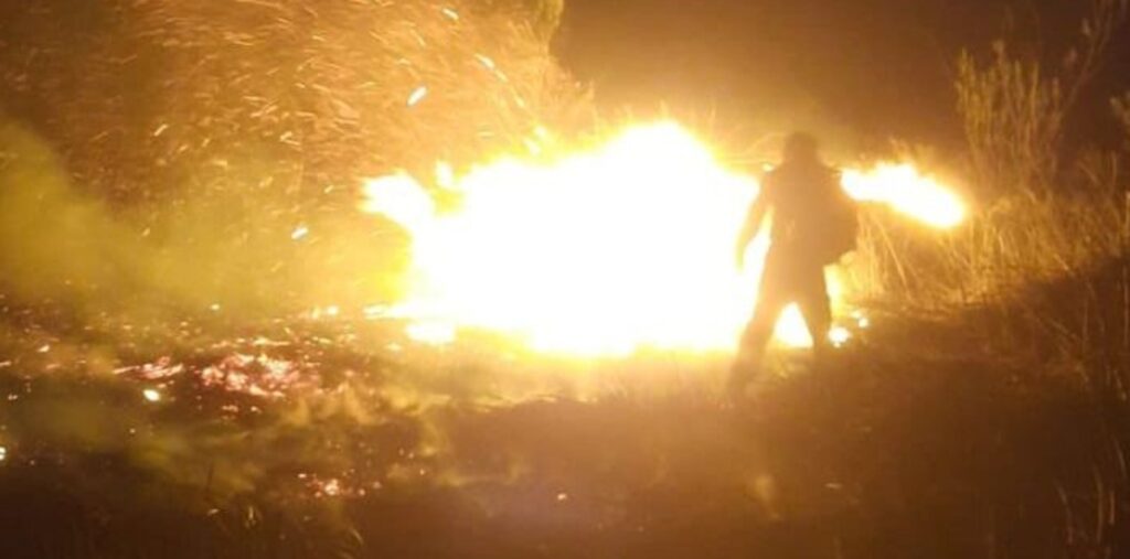 Incendio en Punta Lara