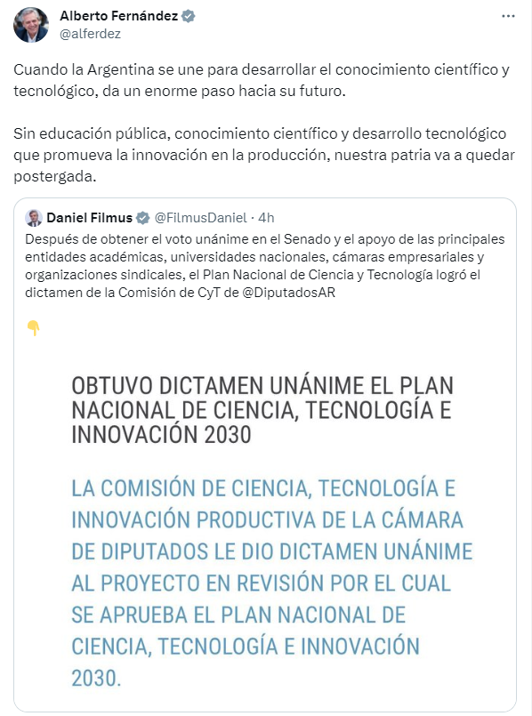 Alberto Fernández educación pública