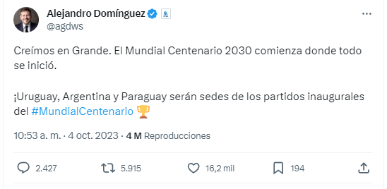 Argentina mundial 2030 sede