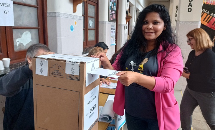 Ya votó Natalia Hernández en La Matanza: “Una campaña intensa, con mucha fuerza y con la importancia de votar con convicción”