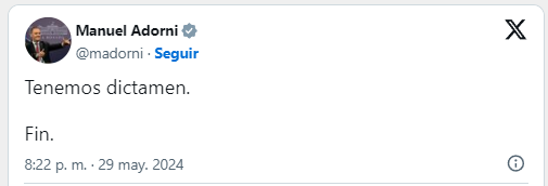 gobierno dictamen Senado tratar la Ley Bases