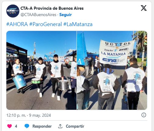 CTAA Godoy paro creciente conciencia saqueo