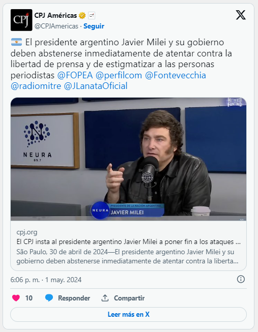Libertad de Prensa Télam degradación derecho