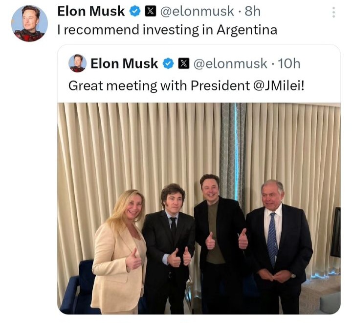 Elon Musk llama invertir Argentina mercado