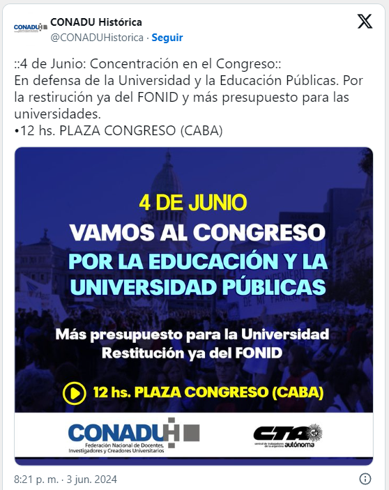 Comenzó paro universitario reclamo aumento