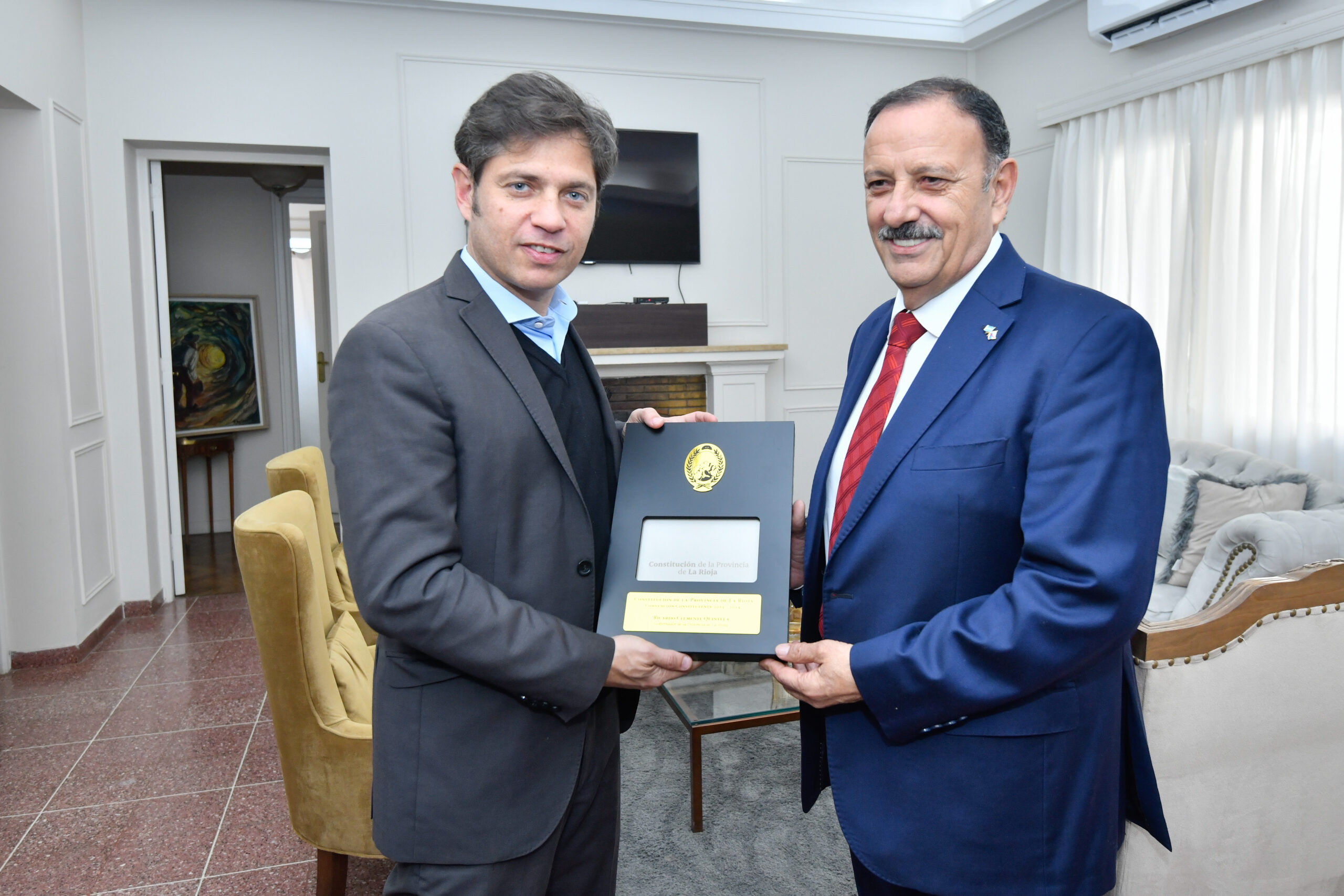 Kicillof y Quintela firmaron un acuerdo para fortalecer la cooperación entre las provincias de Buenos Aires y La Rioja
