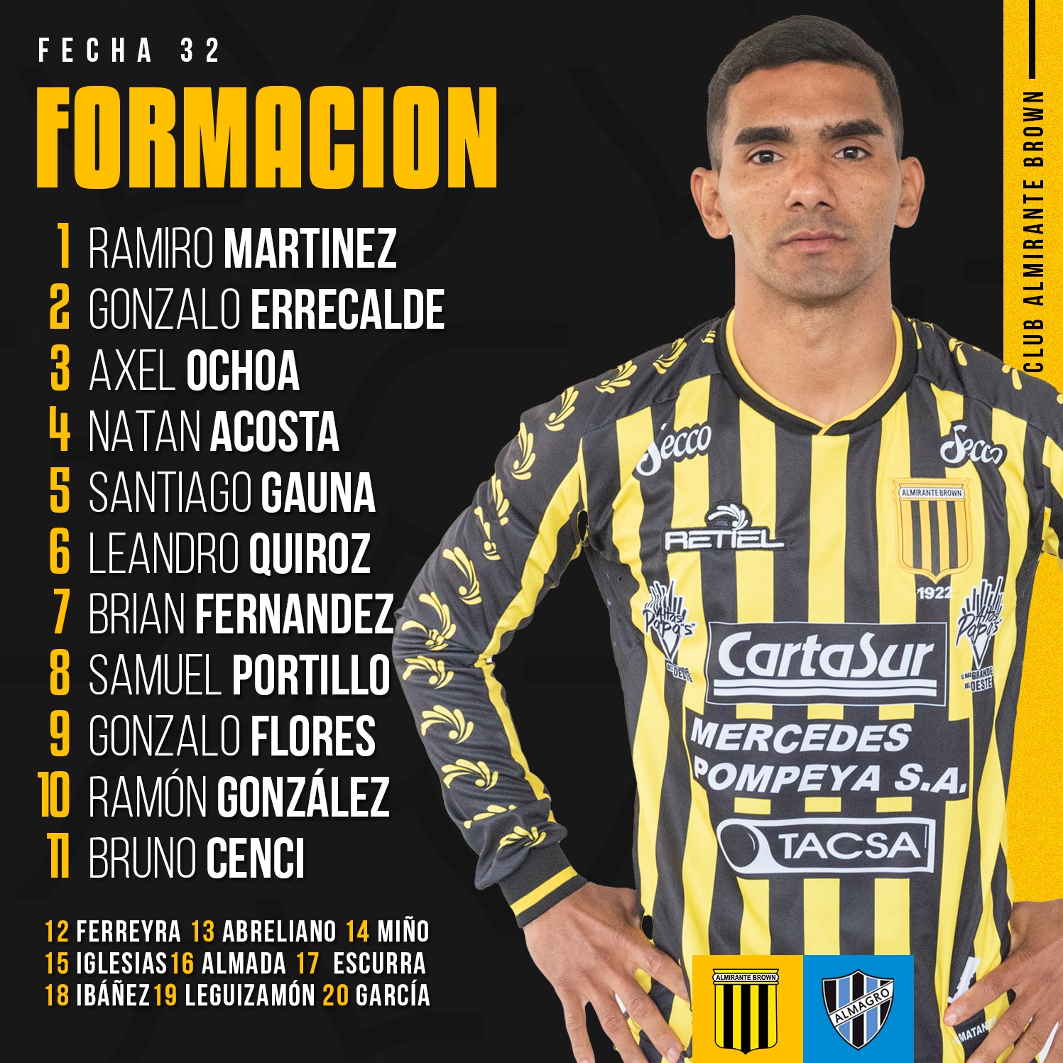 Almirante cayó 2 a 1 contra Almagro