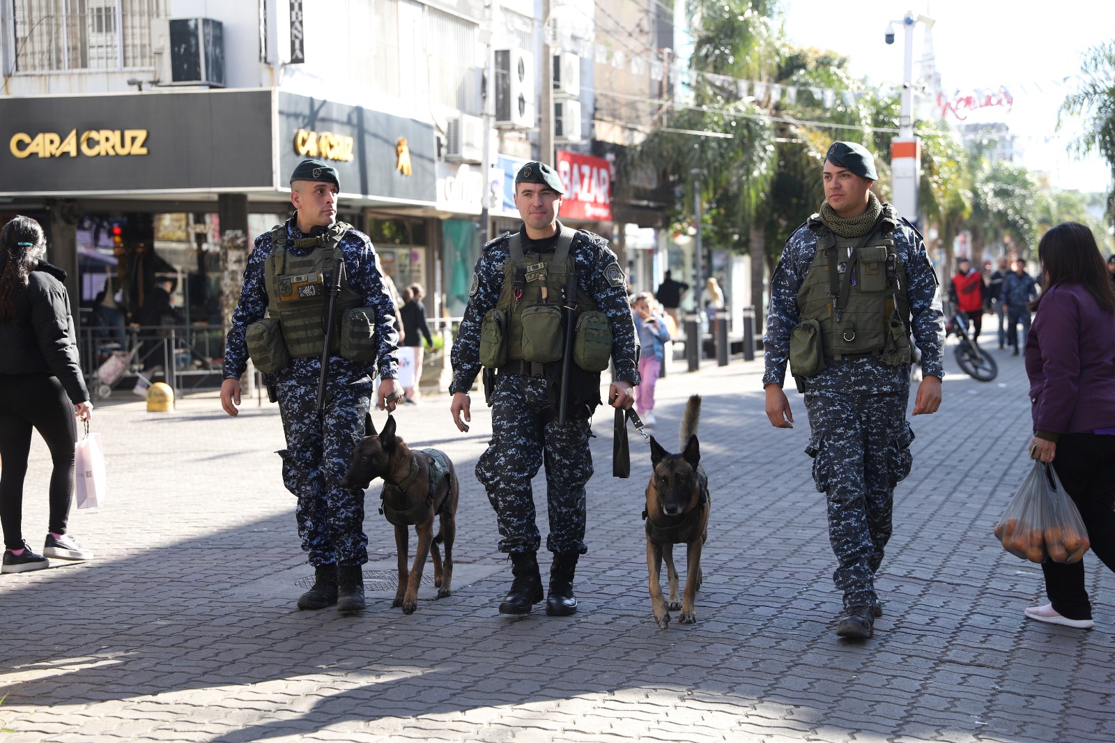 En La Matanza se entrenan cachorros para patrullar espacios verdes y corredores escolares.