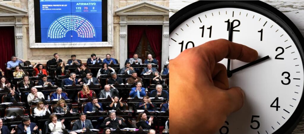 Diputados aprobó cambio huso horario